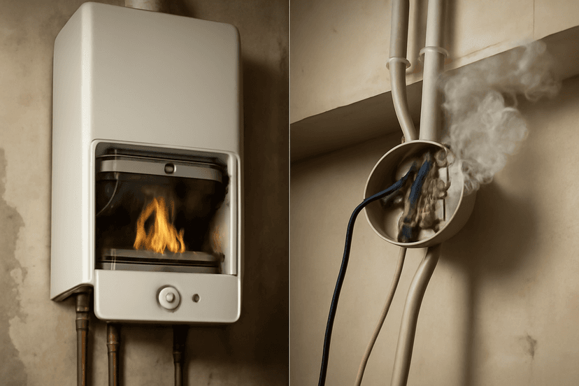 Faulty heating systems or unsafe electrical wiring